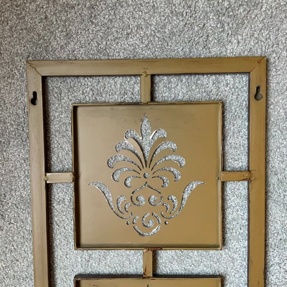 Metal Wall hanging Flourish Cut-Outs With Distressed Paint Finish - Picture 3 of 3